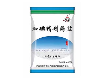 溜鲜加碘精制海盐400g